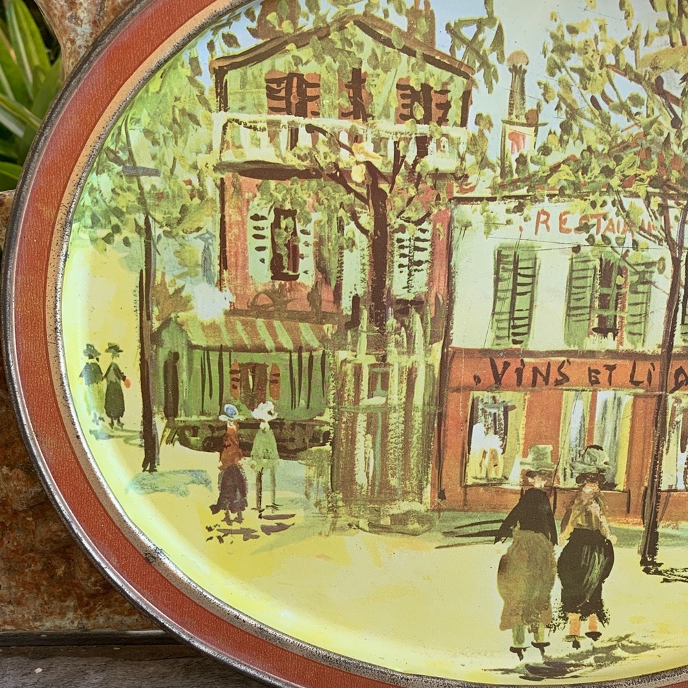 Vintage Scenic Art Plate “Petite Cafe” by Maurice Utrillo - Picture 3 of 9